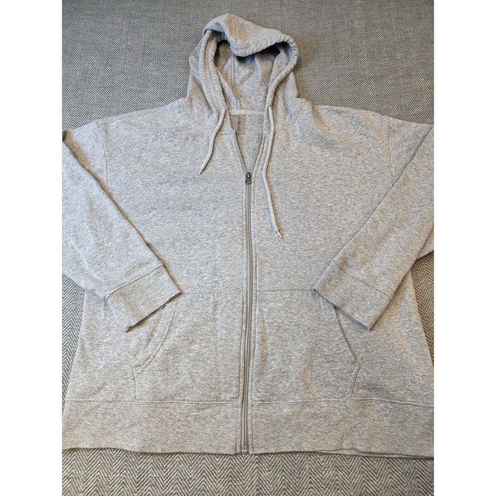AS Revival Hoodie Women's M Heather Grey Kangaroo Pockets Long Sleeve Full Zip